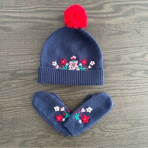 Mini Boden Beanie and Mittens Set- 5-8 Years